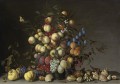 CRAB APPLES AND OTHER FRUIT IN A PEWTER VASE Ambrosius Bosschaert